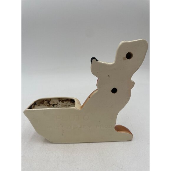 Vintage Walt Disney Pluto Ceramic Planter Figurine Adorned Quirky Charm - Picture 3 of 11